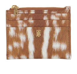 Burberry Zip Card Holder, Leather, Brown, MII, DB, 3*